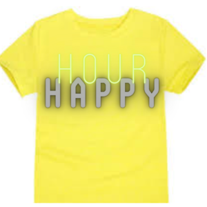 HAPPY HOURS  Printed Fashion Women T Shirt Tops White